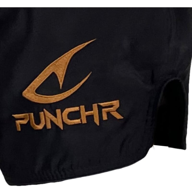 PunchR™  PunchR™ Classic Muay Thai kickboks Broek Zwart Goud