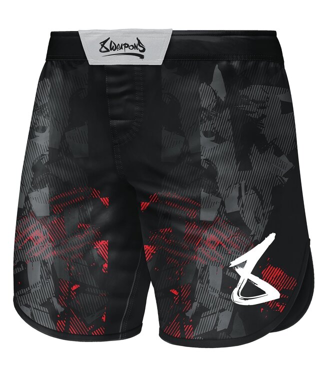 8 Weapons 8 WEAPONS Fight Shorts Hit 2.0 Black Red