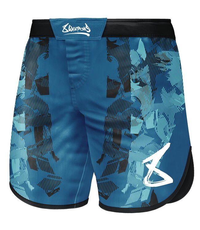 8 Weapons 8 Weapons Vechtsportbroek Fightshorts Hit 2.0 Navy Zwart