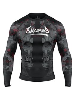 8 Weapons 8 WEAPONS Rashguard L/S Hit 2.0 Schwarz Rot