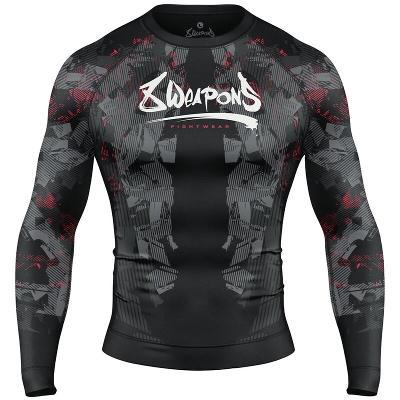 8 Weapons 8 WEAPONS Rashguard L/S Hit 2.0 Schwarz Rot