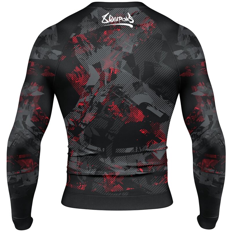 8 Weapons 8 WEAPONS Rashguard L/S Hit 2.0 Schwarz Rot