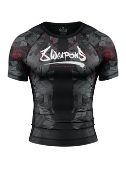 8 Weapons 8 WEAPONS Rashguard Hit 2.0 Schwarz Rot