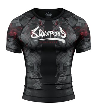 8 Weapons 8 WEAPONS Rashguard Hit 2.0 Schwarz Rot