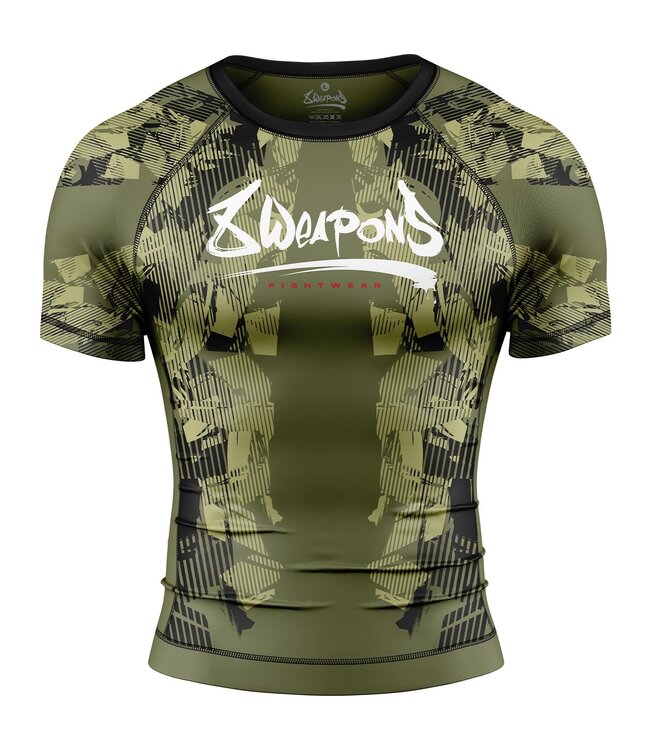 8 Weapons 8 WEAPONS Rashguard Hit 2.0 Olive Green Black