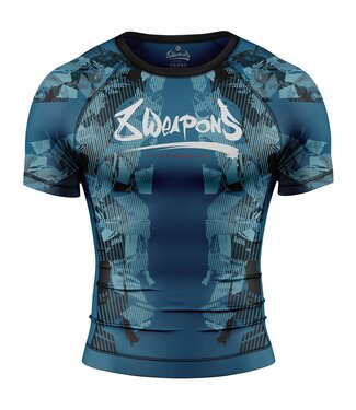 8 Weapons 8 WEAPONS Rash Guard Hit 2.0 Navy Zwart