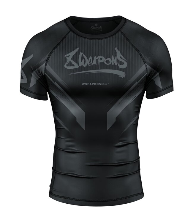 8 Weapons 8 WEAPONS Rashguard SHIFT Short Sleeves Black Matt