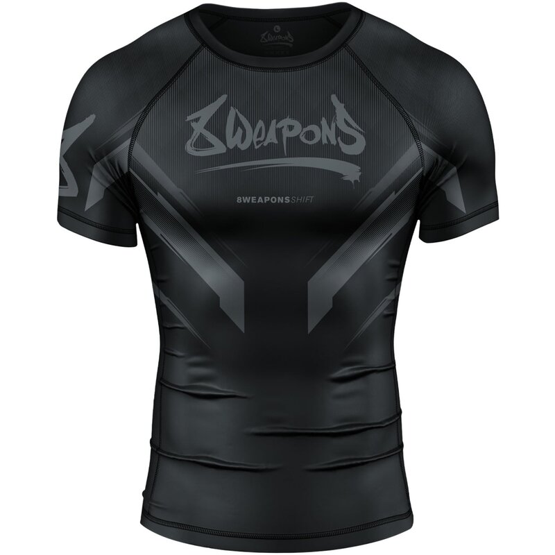 8 Weapons 8 WEAPONS Rash Guard SHIFT Zwart Mat