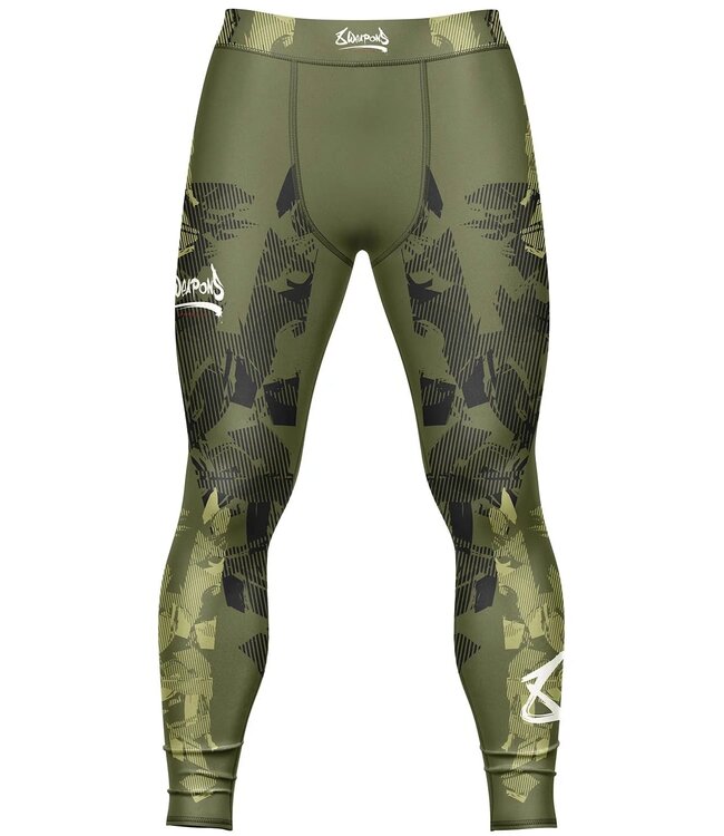 8 Weapons 8 WEAPONS Sport Leggings Tights Hit 2.0 Olivgrün Schwarz