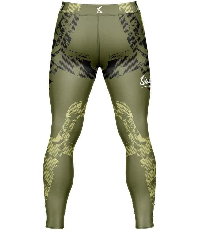 8 WEAPONS Sportlegging Hit 2.0 Olijfgroen Zwart