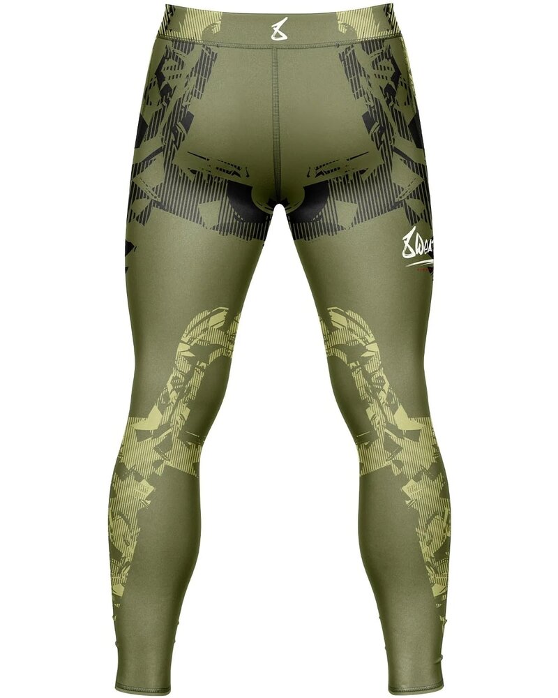 8 Weapons 8 WEAPONS Sports Leggings Tights Hit 2.0 Olive Green Black