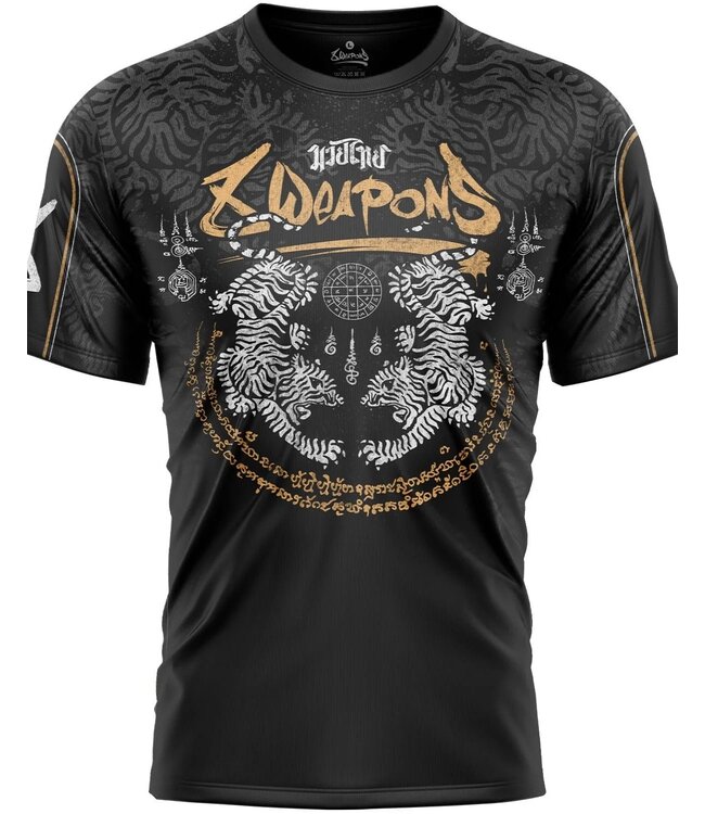 8 Weapons 8 WEAPONS Functional Dry Fit T-Shirt Tiger Yant Black Yellow