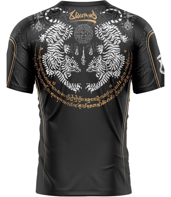 8 Weapons 8 WEAPONS Functional Dry Fit T-Shirt Tiger Yant Black Yellow