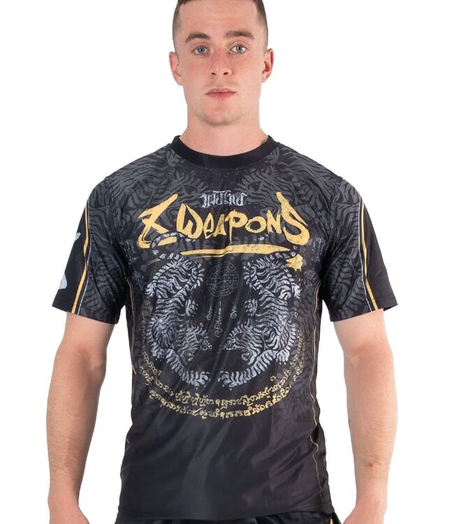 8 WEAPONS Functional Dry Fit T-Shirt Tiger Yant Black Yellow