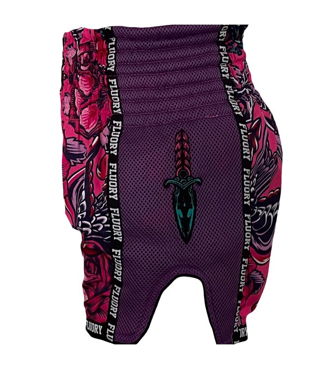Fluory Muay Thai Kickboxing Shorts Purple MTSF90A