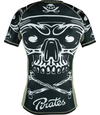 PRiDEorDiE PRiDE or DiE PIRATE V.2 Rash Guard Black White