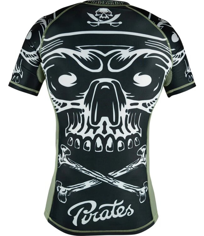Pride or Die PRiDE or DiE PIRATE V.2 Rash Guard Schwarz Weiß