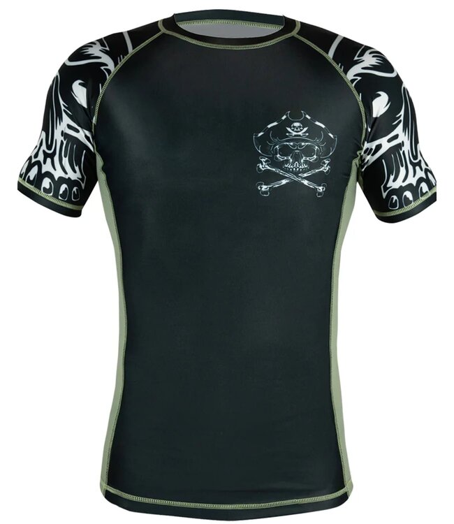 Pride or Die PRiDE or DiE PIRATE V.2 Rash Guard Black White
