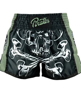 PRiDEorDiE PRIDEorDiE Pirate V.2 Muay Thai Shorts Zwart Groen