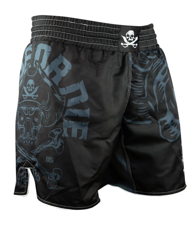 PRIDE or DiE Fightshorts Pirate V.2 Schwarz Grau