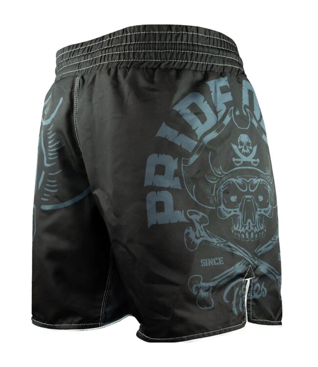PRIDE or DiE Fightshorts Pirate V.2 Schwarz Grau