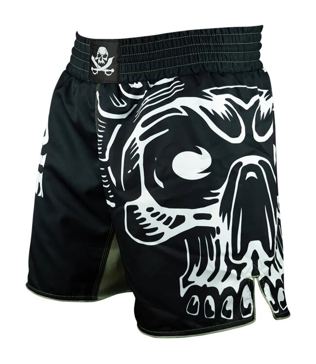 Pride or Die PRIDE oder DiE Fightshorts Pirat V.2 Schwarz Weiß