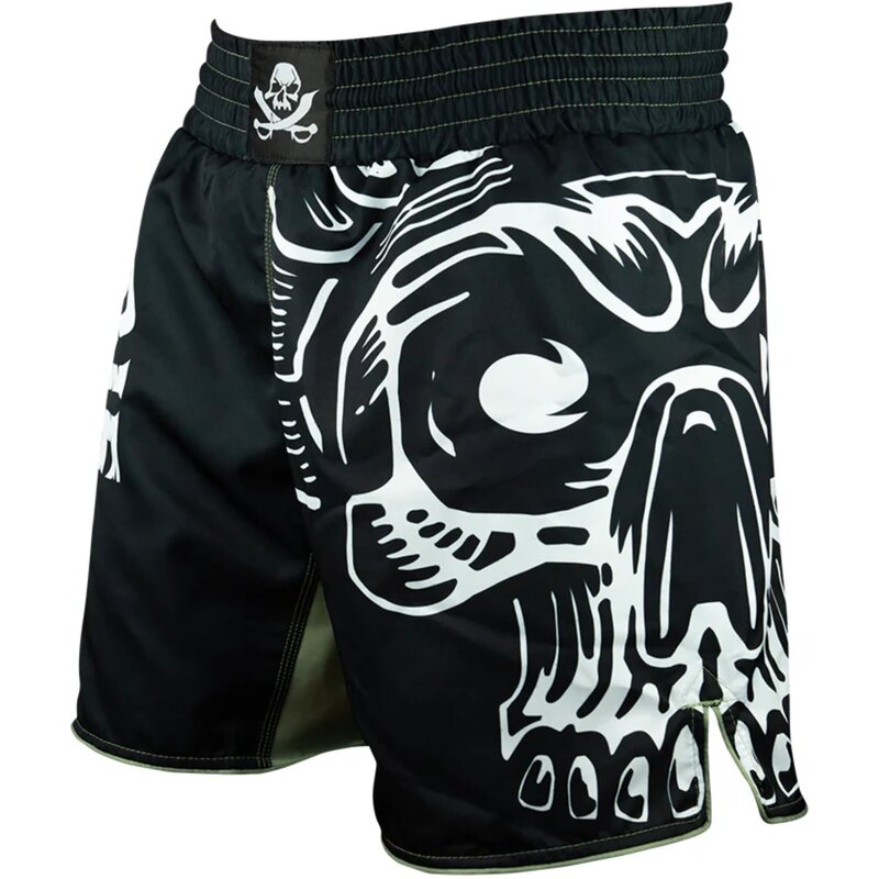 Pride or Die PRIDE oder DiE Fightshorts Pirat V.2 Schwarz Weiß