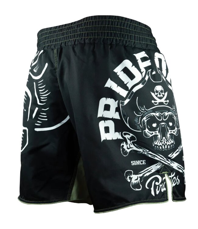 PRIDE or DiE Fightshorts Pirate V.2 Black White