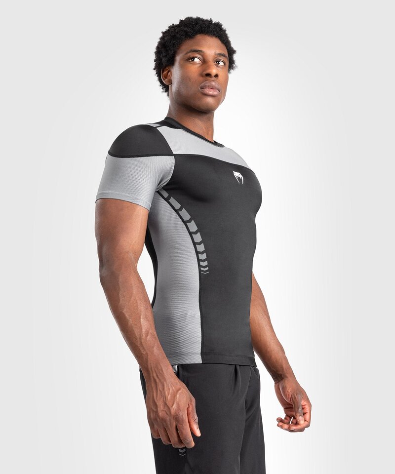 Venum Venum Tempest Rash Guard Compression Shirts Black Grey