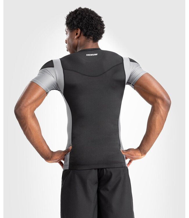 Venum Tempest Rash Guard Compression Shirts Black Grey