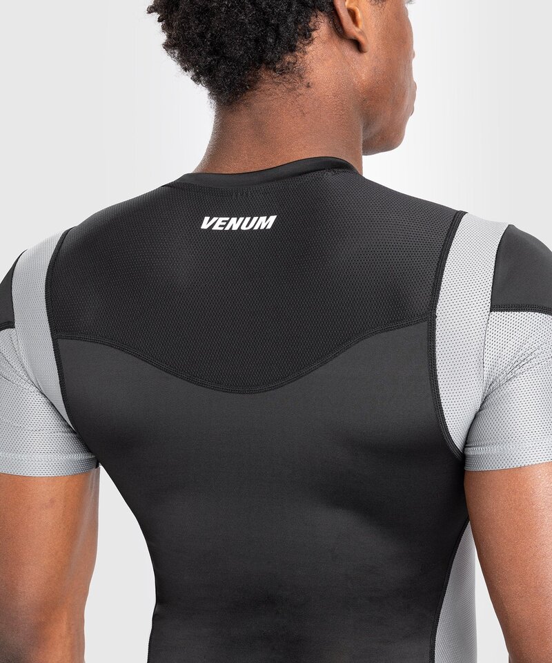 Venum Venum Tempest Rash Guard Compression Shirts Black Grey