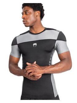 Venum Venum Tempest Rash Guard Compression Shirts Black Grey