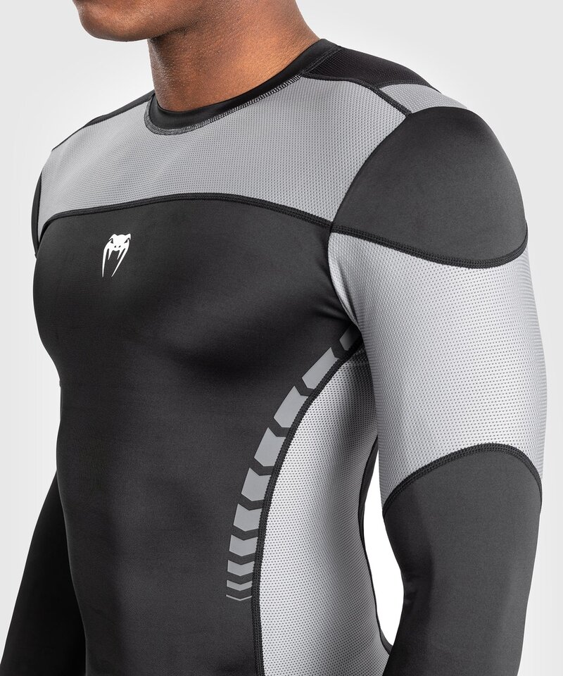 Venum Venum Tempest Rash Guard Kompressionsshirts L/A Schwarz Grau