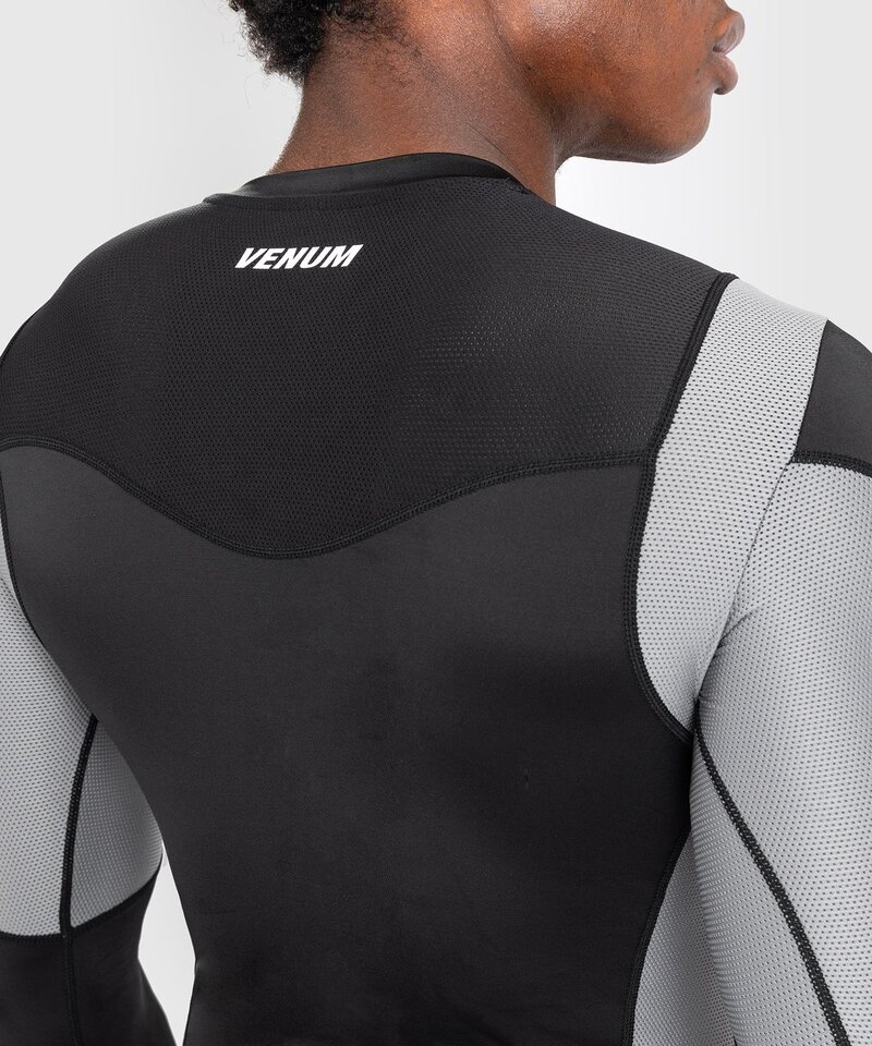 Venum Venum Tempest Rash Guard Compressieshirts L/S Zwart Grijs