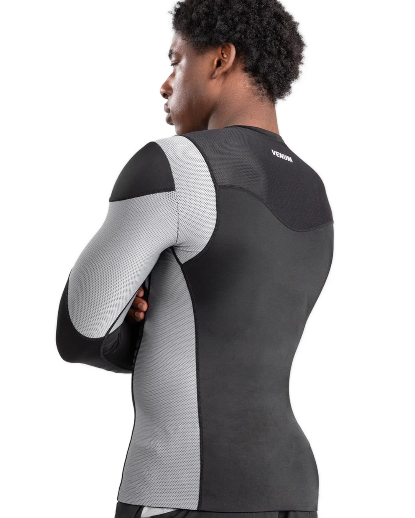 Venum Tempest Rash Guard Compression Shirts L/S Black Grey - FIGHTWEAR ...