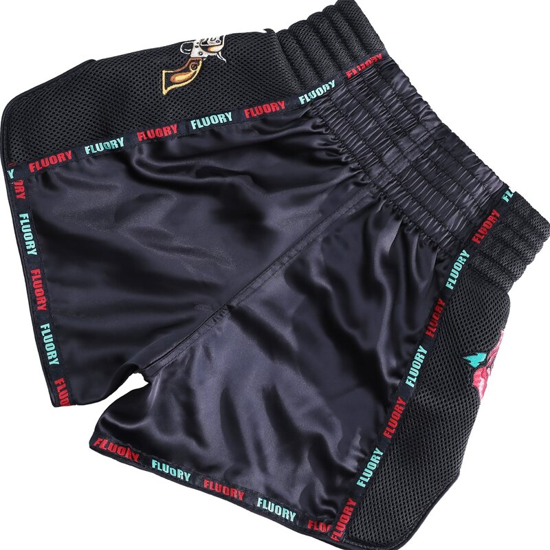 Fluory Fluory Muay Thai Kickboxen Shorts Pistola Schwarz