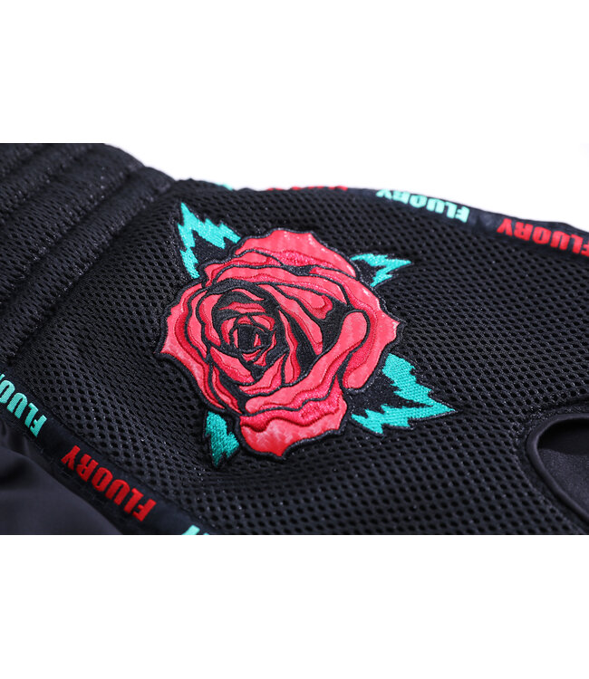 Fluory Muay Thai Kickboks Broekjes Pistola Zwart