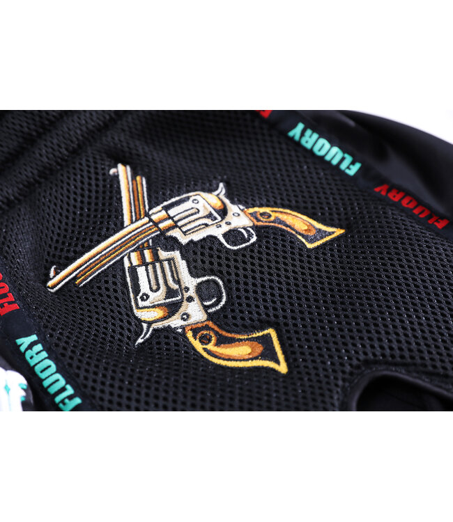 Fluory Muay Thai Kickboxen Shorts Pistola Schwarz