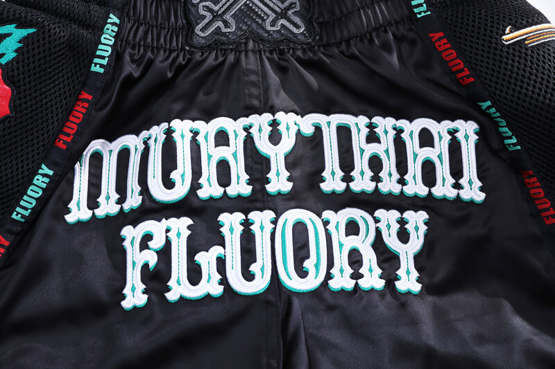 Fluory Fluory Muay Thai Kickboxing Shorts Pistola Black