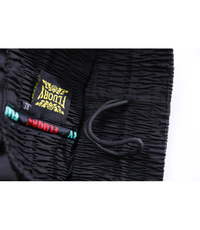 Fluory Muay Thai Kickboks Broekjes Pistola Zwart