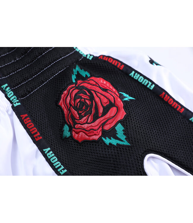 Fluory Muay Thai Kickboxen Shorts Pistola Weiß