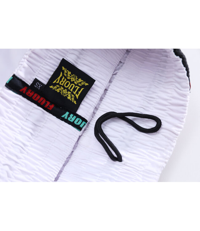 Fluory Muay Thai Kickboks Broekjes Pistola Wit