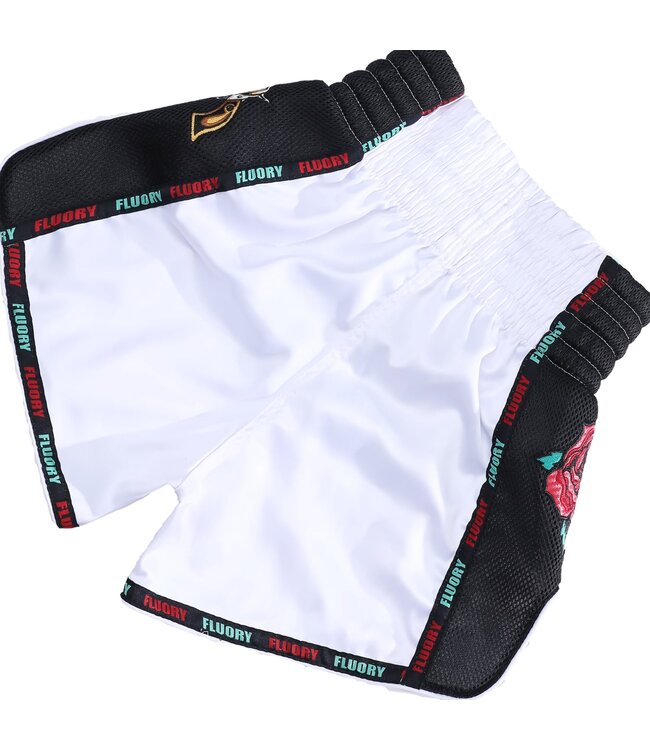 Fluory Muay Thai Kickboxing Shorts Pistola White