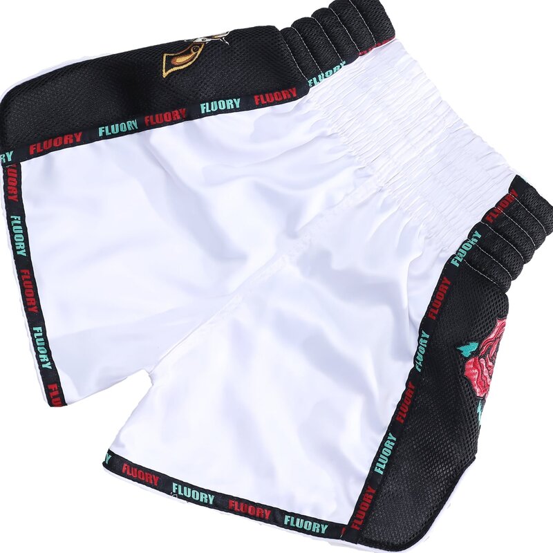 Fluory Fluory Muay Thai Kickboks Broekjes Pistola Wit