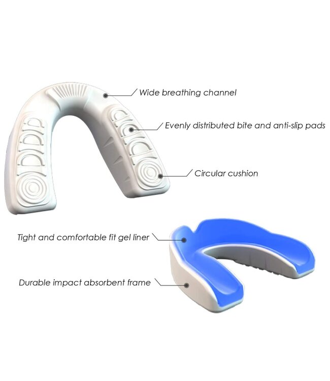 PunchR™ Pro Gel-Fit Mouth Guard MG-008 Adults White Blue
