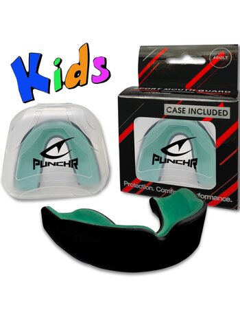 PunchR™  PunchR™ Pro Gel-Fit Gebitsbeschermer MG-008 Kids Mintgroen Zwart