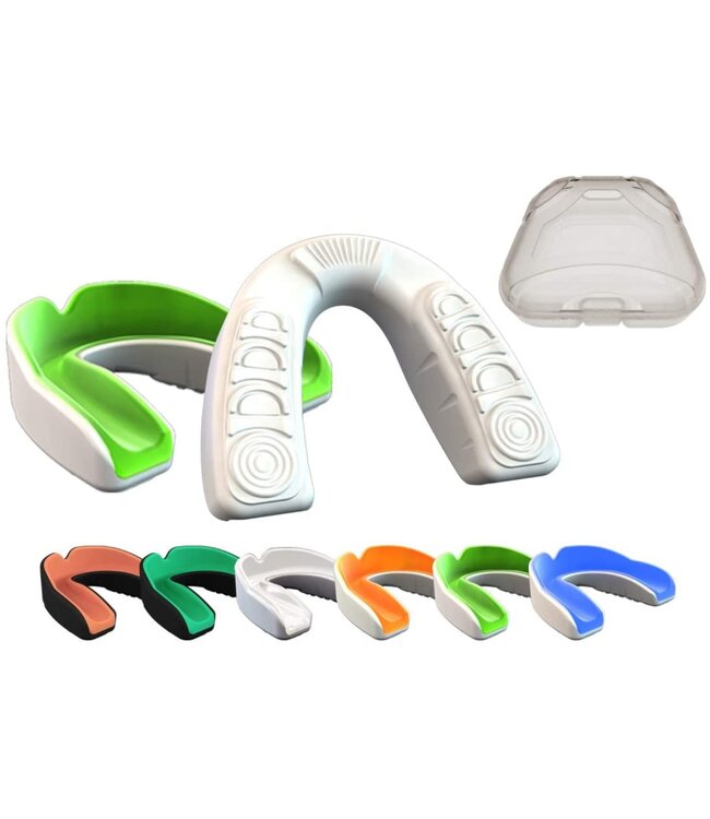 PunchR™  PunchR™ Pro Gel-Fit Mundschutz MG-008 Kinder Weiß Grün