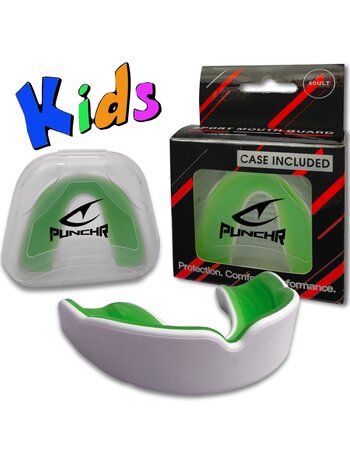 PunchR™  PunchR™ Pro Gel-Fit Gebitsbeschermer MG-008 Kids Wit Groen