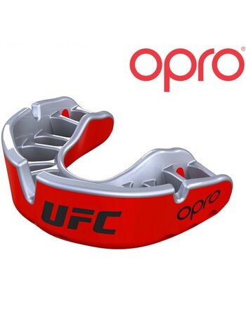 UFC OPRO Gold Mond- Gebitsbescherming Rood Metal Zilver Kids