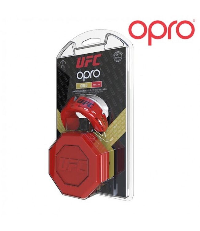 Opro OPRO x UFC Gold Mouthguard Red Metal Silver Kids